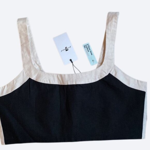 7  For All Mankind  black white coord set top and skirt size XL - Picture 3 of 12